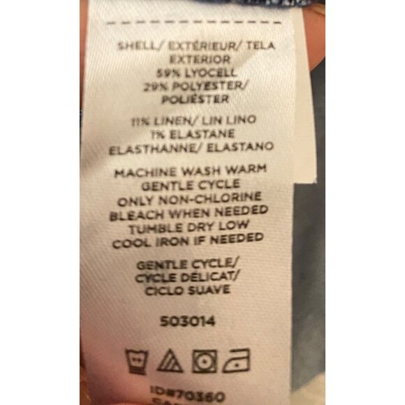 Loft Chambray Button-Down Shirt Blue Long Sleeve Lightweight XL - Picture 7 of 13